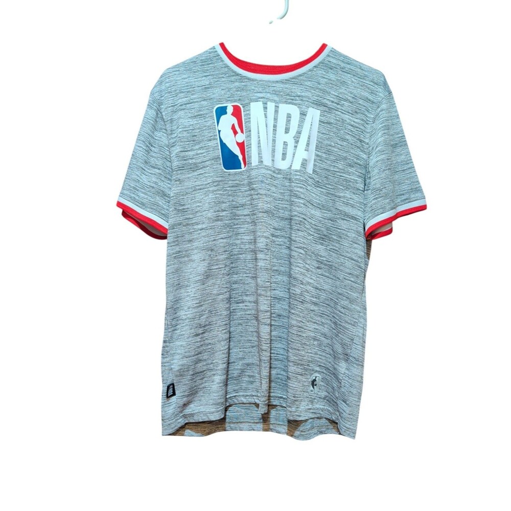 NBA Basketball-Mens Short Sleeve Performance Athletic Shirt-Large